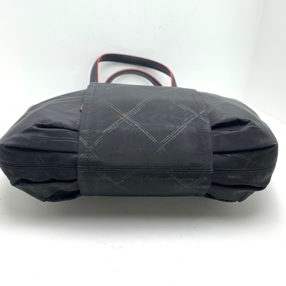 VERA BRADLEY Black Red Trim Handbag Tote Purse Lined Diamond Pattern Large Bag - Picture 3 of 16